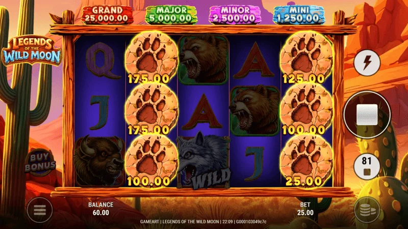 Legends of the Wild Moon - bua sa bhuncluiche